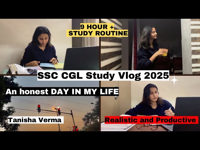 SSC CGL Study Vlog 2025 📚|An honest day in life of an ssc aspirant |Highly Productive #cgl #ssccgl