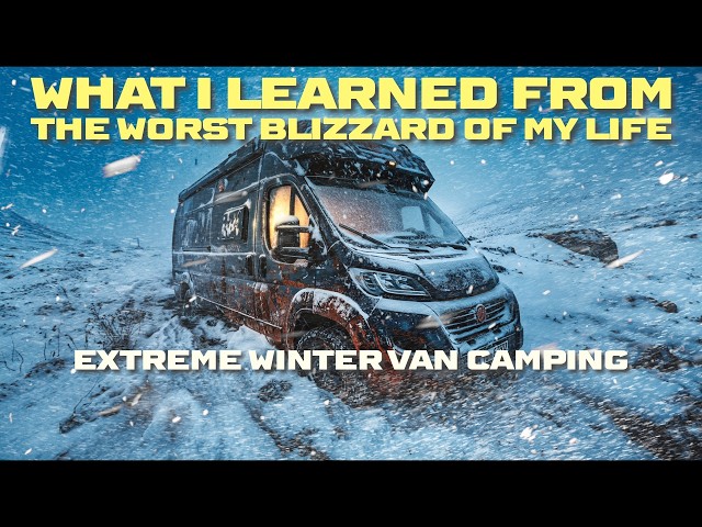 Surviving Massive Blizzard. Winter Van Life Camping in Snow Storm & Freezing Temperatures #vanlife