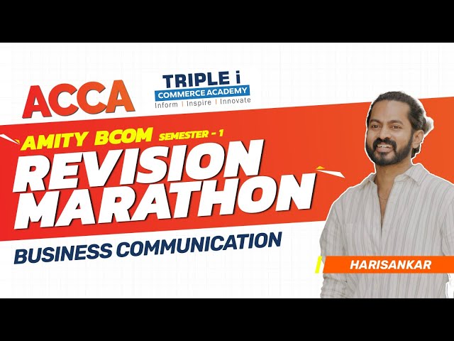 📚പഠിക്കാം EASY ആയി!📚 | Amity BCom Semester-1  Business Communication  Revision Marathon