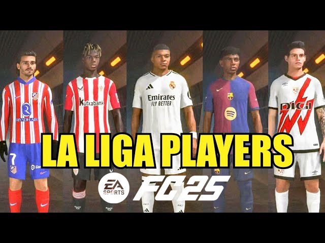 ALL LA LIGA PLAYER FACES AND RATINGS !!! | EA FC 25