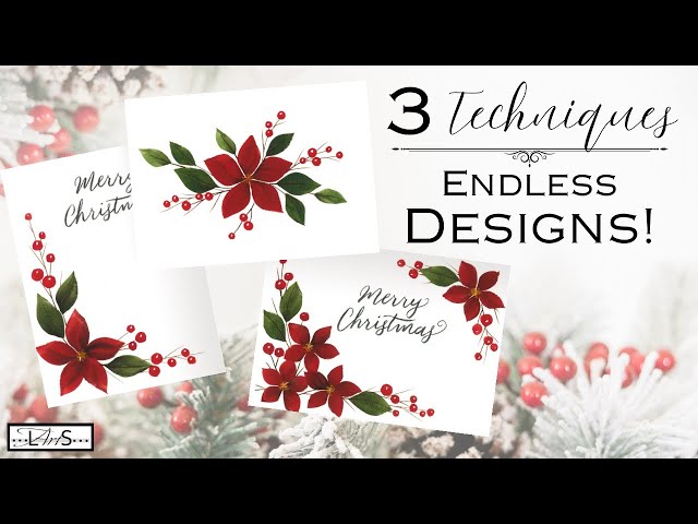 Quick & Easy BEGINNER FRIENDLY Beautiful Watercolor Christmas Cards in Just Minutes!