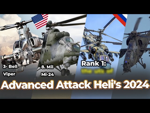 Top 10 MOST ADVANCED ATTACK HELICOPTER's in 2024 | Kamov Ka-52 OR Apache Guardian? 🚁