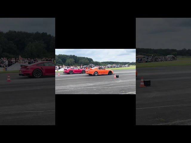 Toyota supra 2jz vs Porsche 🔥 #dragrace #dragracing #racing #shortvideo #shorts #race #viralvideo