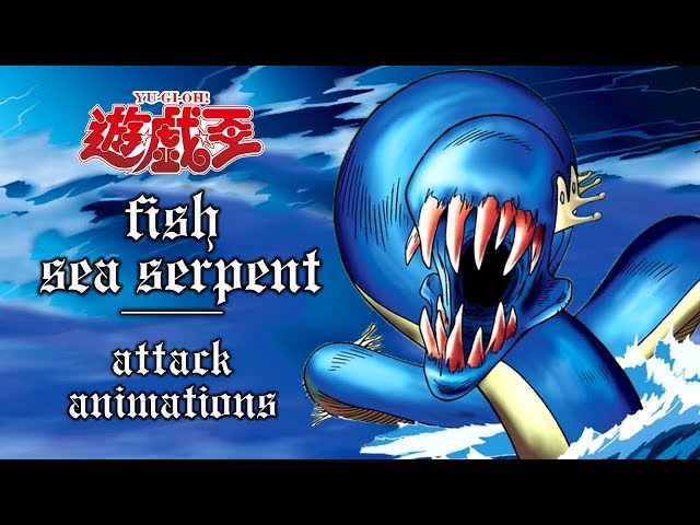 『Yugioh DOTR』 All Fish + Sea Serpent Attack Animations [HD] [魚+海竜]