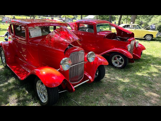 Classic Car Drive By Engine Sound Heritage Rod & Custom Show Rochester MI 2024