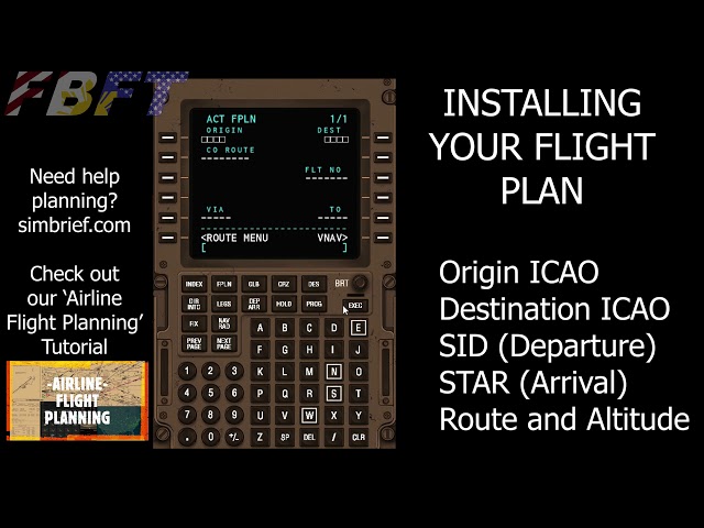 X Plane - Default FMC / FMS Tutorial - Setup and Install Flight Plans