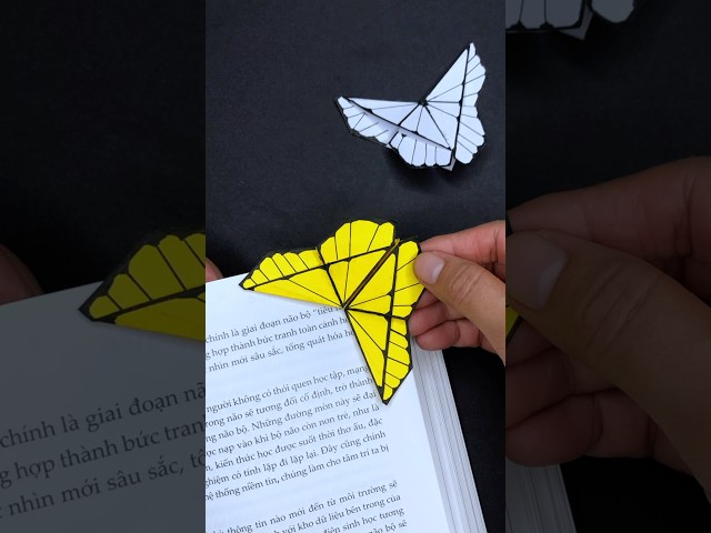 Origami Butterfly Bookmark | Paper Butterfly Corner Bookmark #shorts #origami #haorigami