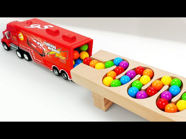 Marble Run Race ☆ HABA Slope & Retro Makita Truck, Garbage Truck Long Version #88