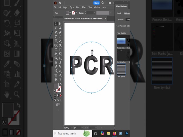 PCR  3D Text Editing In Illustrator 2025