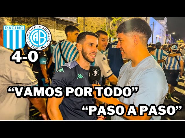 ILUSIONADOS | RACING 4 - 0 BELGRANO (CBA) | REACCIÓN CON LOS HINCHAS