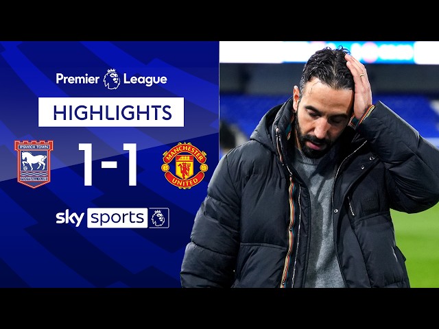 Amorim's first Man Utd match spoilt by Hutchinson stunner! | Ipswich 1-1 Man United | EPL Highlights