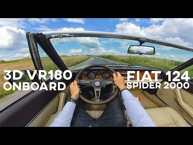 3D POV VR 180 | Fiat 124 Spider 2000 Pininfarina 50th anniversary | Onboard drive virtual reality