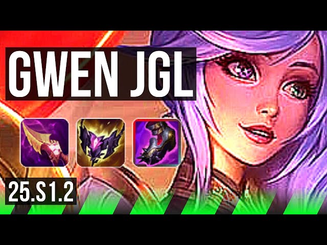 GWEN vs NIDALEE (JGL) | 68% winrate | BR Grandmaster | 25.S1.2