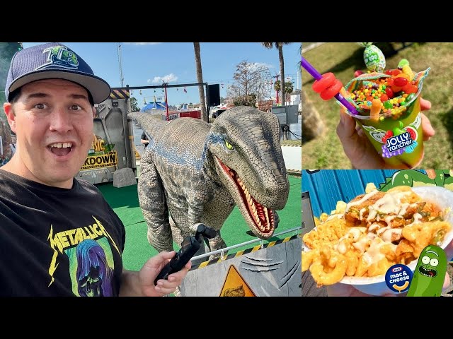 Florida State Fair 2025 Opening Day - EATING  CRAZY FOOD & Riding Crazy Rides - LIVE DINOSAUR SHOW!