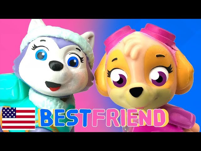 Skye and Everest Best Friends Forever B F F Paw Patrol Routine Doctor Everest saves Skye Chicken Pox