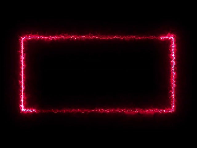 Glowing frame black screen | Neon light border | Frame template video background