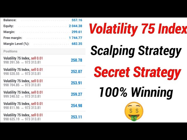 Volatility 75 Index Scalping Strategy | V75 Most Accurate Strategy Live Profits🤑💰🔥🔥💯