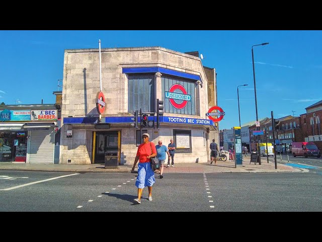 South London Walk 🇬🇧 Colliers Wood, Tooting Bec, Balham & Clapham South 🌞 4K Binaural