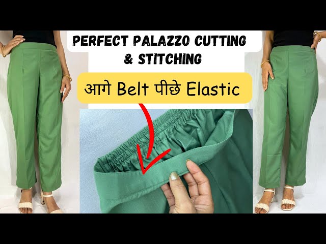 Perfect Belt Palazzo Cutting and Stitching/Half belt Plazo