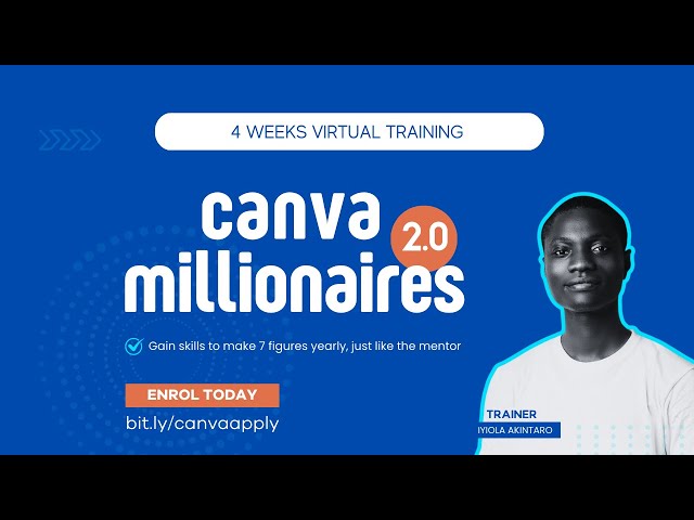 Canva Millionaires Training Day 12-15 with Iyiola Akintaro