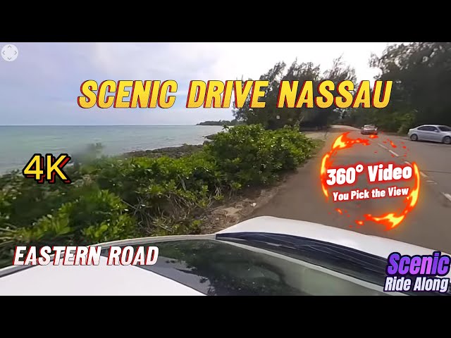 360° VR - Scenic Driving in Nassau, Bahamas - Eastern Road