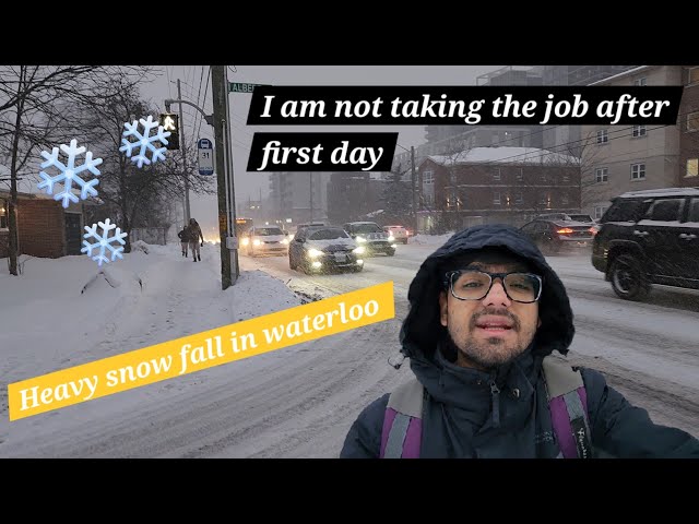 First day of job and not sure if i want this job | Snow fall waterloo winter 2025 | Hasper hycks