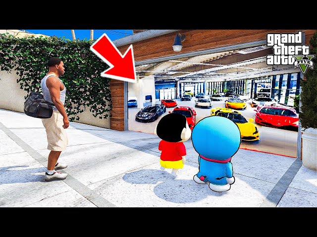 Shin Chan & Franklin Opened New Show Room in Franklin House Garage in Gta 5 in Telugu