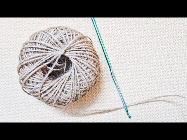 How to Make Crochet Ridge Jute Twine Coaster | Free Crochet Coaster