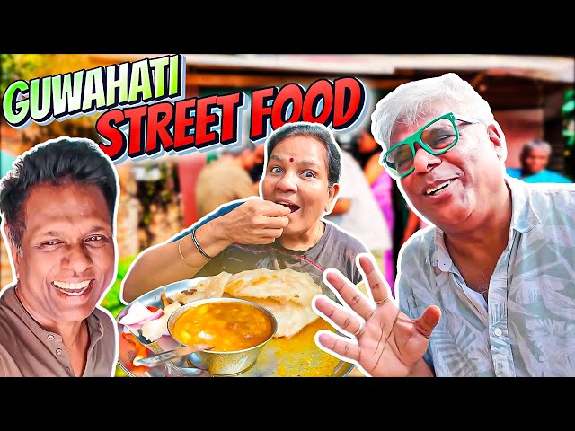 Best Puri Aloo I Had In Guwahati 🤤🔥ft. Baharul Islam & Bhagirathi 🤗 #streetfood #food