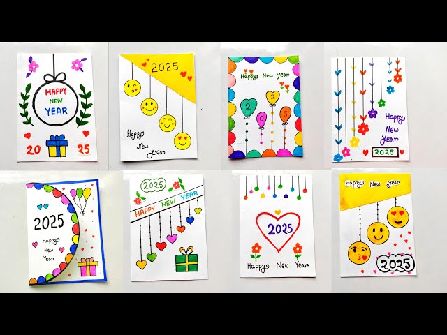 Different New Year craft making | Best DIY New Year card easy | Beautiful New Year card idea