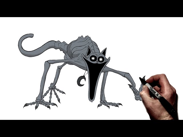 How To Draw Nightmare Catnap | Step By Step | Poppy Playtime