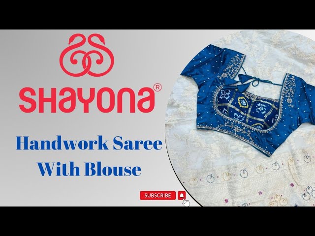 beautiful handwork saree and blouse| tissue dola silk saree| shayona Ahmedabad | saree online|