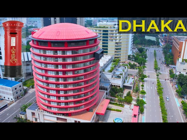 Dhaka City | Made in the shape of a post box | Beautiful Daak Bhaban | Drone View