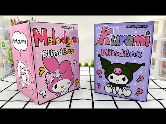 ( 💜 Paper DIY ❤️) Unboxing KUROMI vs MELODY Blind Bag 1000$ | Asmr | Blindbag SANRIO