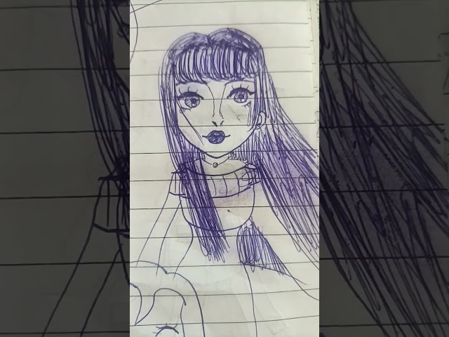 anime girl drawing