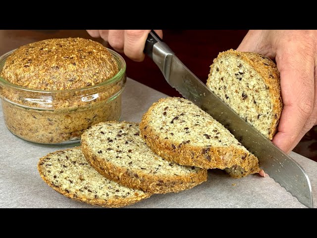 🔥 I don't eat white flour! Bread in a jar in a minute! No yeast, no sugar