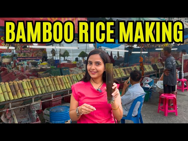 Trying Bamboo Rice For The First Time In Thailand Is AMAZING| Must Try Thai food ||