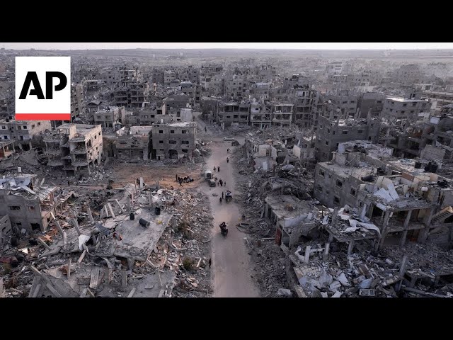 Drone footage shows widespread destruction in Gaza