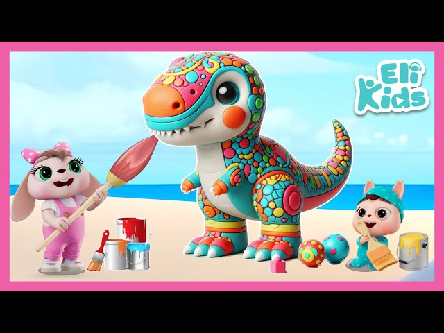 Dinosaur Makeup Fun | Paint On Dinosaurs | Eli Kids Songs & Cartoon