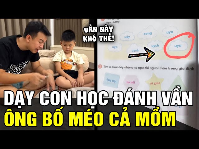 Dạy con học LỚP 1, ông bố đọc méo mồm mãi không được 1 VẦN, đã vậy lại còn bị CĐM TROLL | TÁM TV