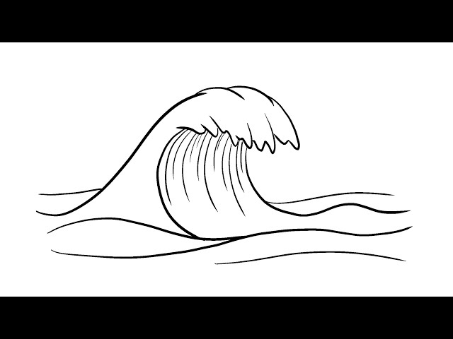 How To Draw a Simple Tsunami | Step-by-Step Lesson