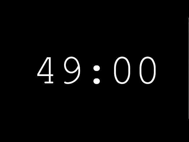 49 Minute Minimalist Silent Countdown Timer With Alarm