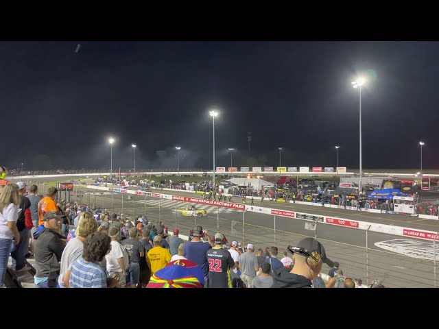 Grant Enfinger Celebrates NASCAR Truck Series TSport 200 Win at IRP Fan Perspective/View From Stands