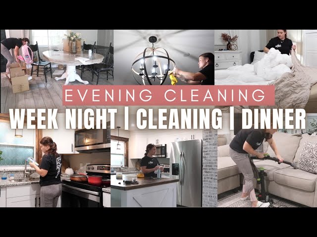 🎉 NEW 🎉 Week night cleaning | cleaning motivation | Cook with me | Relaxing cleaning motivation!