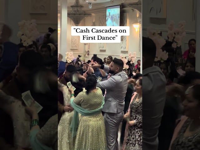 Cash Cascades on First Dance - Wedding