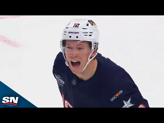 Wild Teammates Connect As Matt Boldy Tips Brock Faber's Shot For Goal Vs. Finland