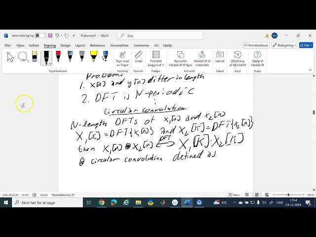 Linear system analysis Circular Convolution 14-12-2024