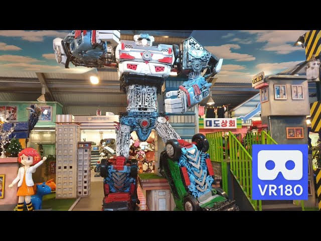 3D 180VR Giant Transformer Robot Tobot World 4K