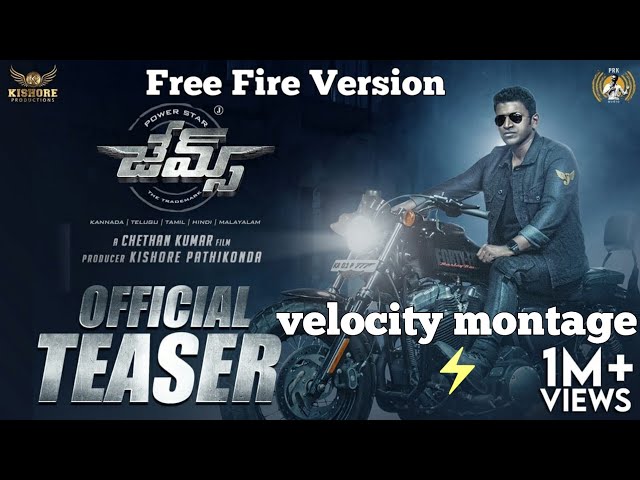 James Movie trailer Velocity montage In Free Fire Version 😎#freefire #freefirekannada #raistar