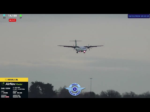 Windy Monday Arrivals PT1 - Dublin Airport LIVE Plane Spotting Ireland ✈️ 16/12/2024